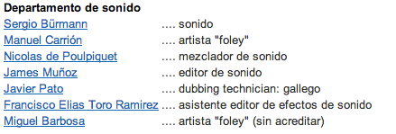 Departamento de sonido de -Invasor-.