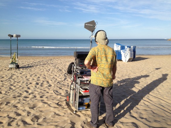 Bonmatí en plena grabación de Wildtracks de ambiente.